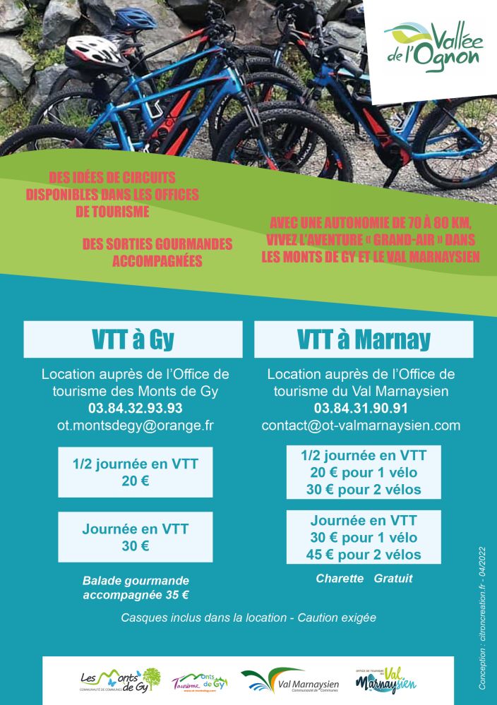 Location VTT à l'OT de Marnay