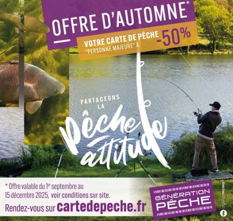 Offre promotionnelle : Carte de Pêche